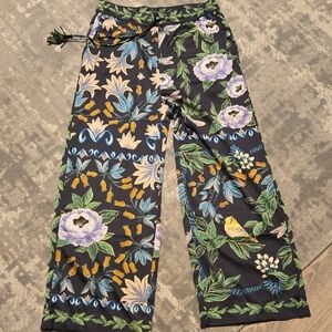 Maison d'Amélie Women's Straight Leg Pants - Black and Green